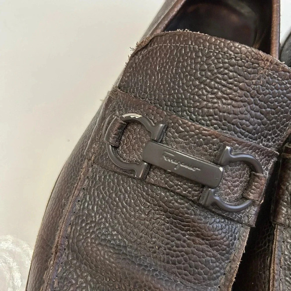 ! Salvatore Ferragamo Crown Leather Loafer, Brown 8.5 main image 7